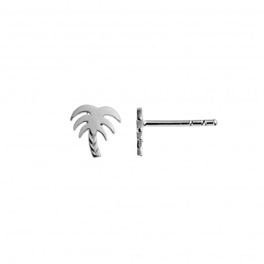 Petit palm earring silver