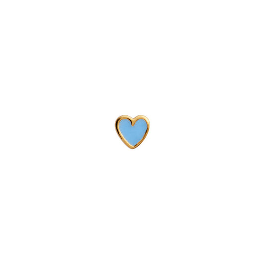 Petit love heart light blue enamel