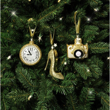 Guld glitrede højhælet