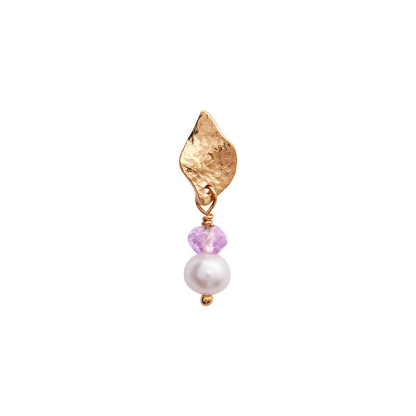 Ile de l'amour with pearl and light amethyst