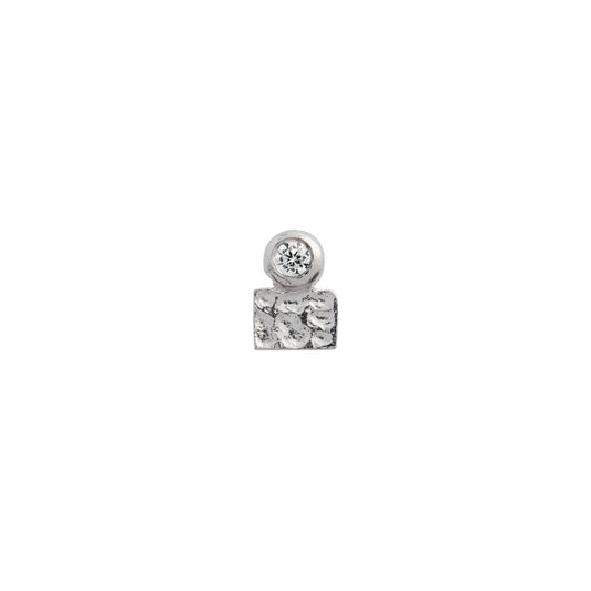 Tres petit la mer earring with stone silver