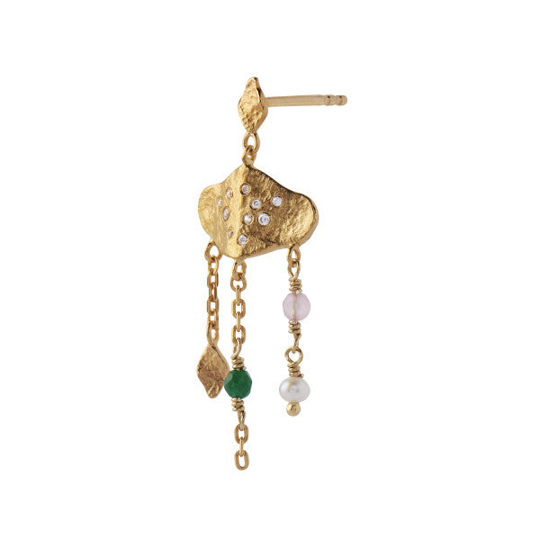 Ile de l'amour with dancing stones earring