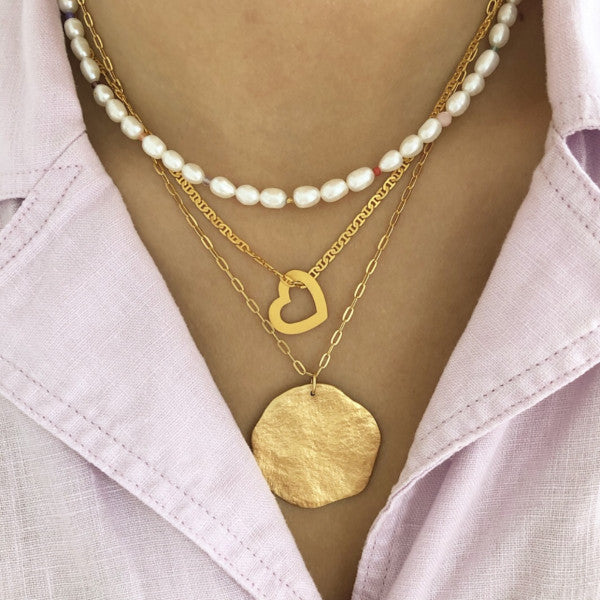 Open love heart pendant