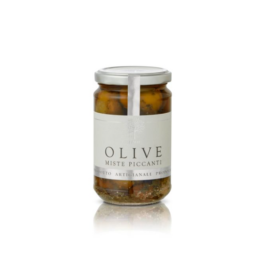 Oliven i krydderolie, blandede