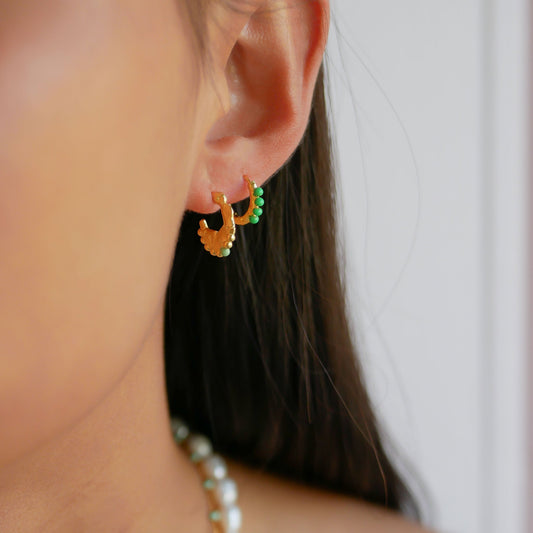 Paula hoops 10 mm / Grass green