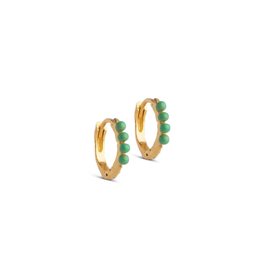 Paula hoops 10 mm / Grass green