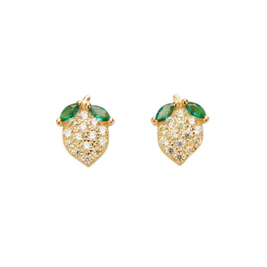 Lemon crystal stud