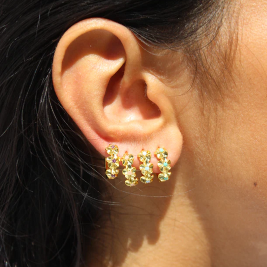 Aster Crystal hoops / Forest