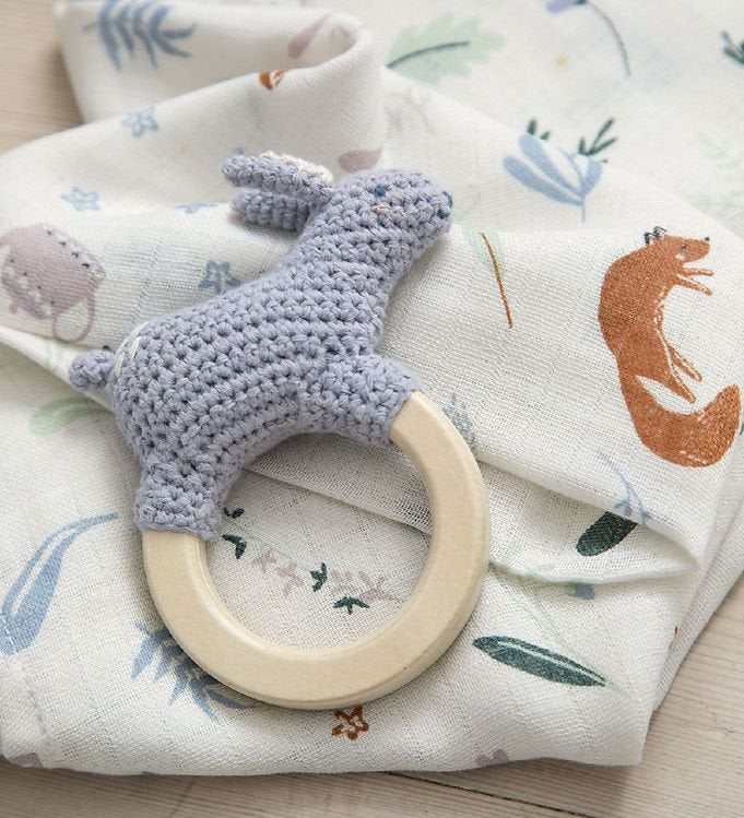 Hæklet rangle m. træring / Bluebell – designcafeen