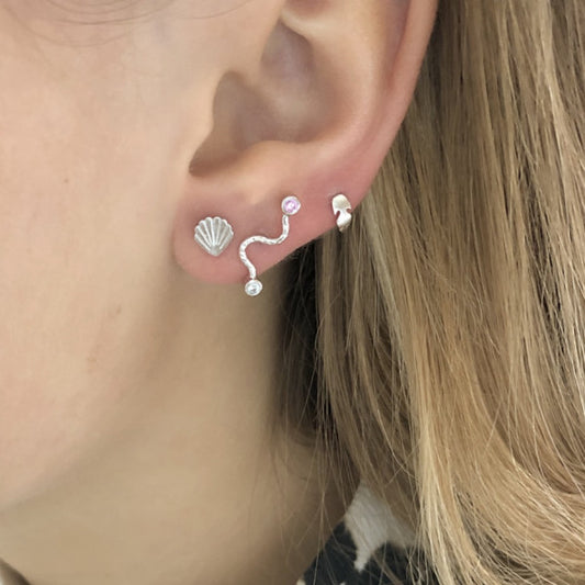 Petit shell earring silver