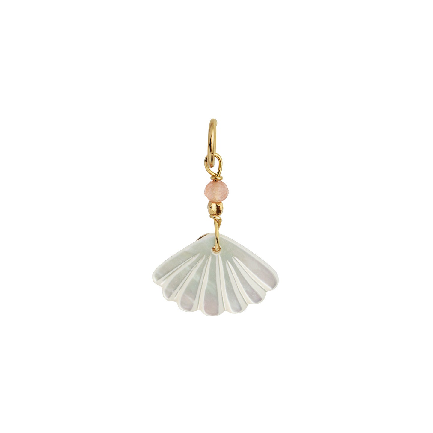 White seashell pendant / Peach