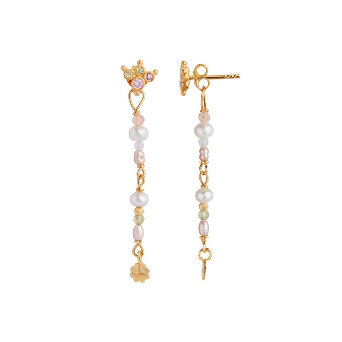 Petit stones and cloves behind ear earring
