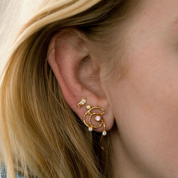 Twirly candy dots earring